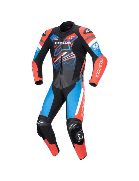 Alpinestars Motorcycle Leather Suit Honda GP Force - Black/Bright Red/Blue 31511231317 - 1