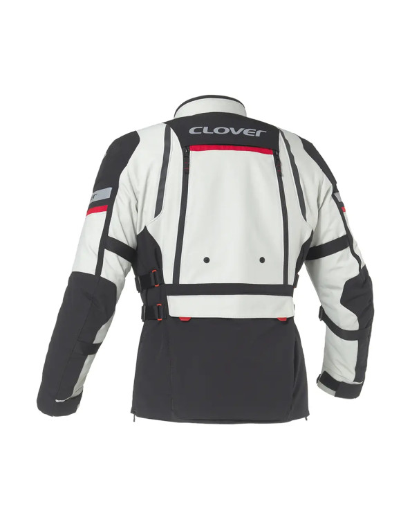Touring Clover GTS-5 WP Men's Motorcycle Jacket Grey/Red 17003-N/GR - 2
