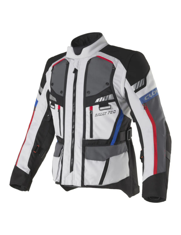 Giacca Moto da Uomo Adventure Clover Rally-PRO WP Black/Grey/Blue 17007-N/GR - 1