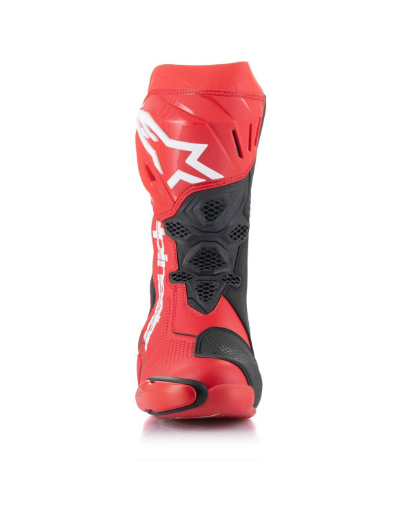 Bottes de moto Alpinestars Supertech R - Rouge vif/Rouge fluo 22200213029 - 3