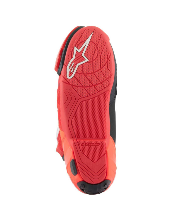 Bottes de moto Alpinestars Supertech R - Rouge vif/Rouge fluo 22200213029 - 5