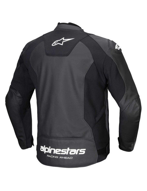 Giacca Moto Alpinestars In Pelle Faster V3 - Nero/Bianco 310352512 - 2 Giacca Moto Alpinestars In Pelle Faster V3 - Nero/Bianco 310352512 - 2