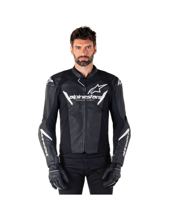 Chaqueta de moto de cuero Alpinestars Faster V3 - Negro/Blanco 310352512 - 3 Chaqueta de moto de cuero Alpinestars Faster V3 - Negro/Blanco 310352512 - 3
