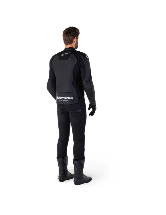 Chaqueta de moto de cuero Alpinestars Faster V3 - Negro/Blanco 310352512 - 10 Chaqueta de moto de cuero Alpinestars Faster V3 - Negro/Blanco 310352512 - 10