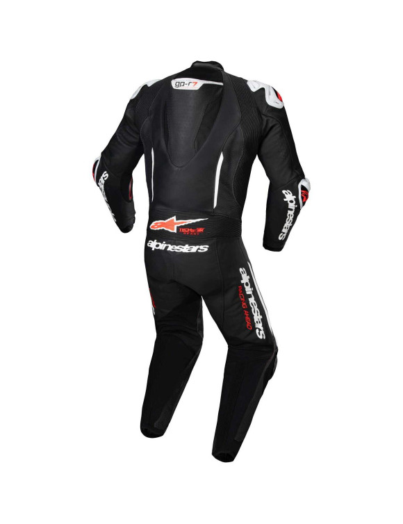 Alpinestars GP Leather Motorcycle Suit - R7 - 1 Piece - Black/White/Fluo Red 31501251231 - 2 Alpinestars GP Leather Motorcycle Suit - R7 - 1 Piece - Black/White/Fluo Red 31501251231 - 2