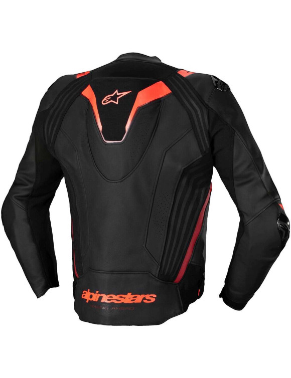 Alpinestars Missile V3 Ignition Leather Motorcycle Jacket - Black/Fluo Red/Dark Red 31003251365 - 2
