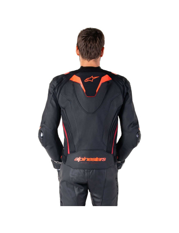 Alpinestars Missile V3 Ignition Leather Motorcycle Jacket - Black/Fluo Red/Dark Red 31003251365 - 5