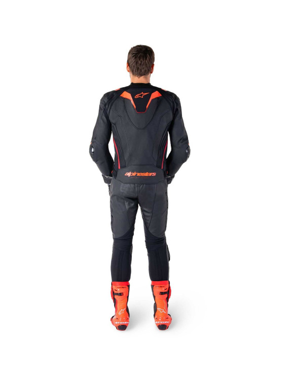 Alpinestars Missile V3 Ignition Leather Motorcycle Jacket - Black/Fluo Red/Dark Red 31003251365 - 9