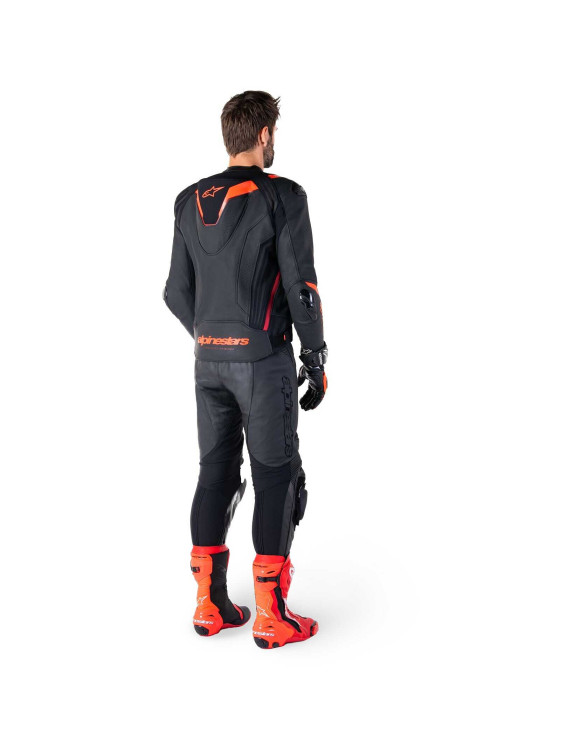 Alpinestars Missile V3 Ignition Leather Motorcycle Jacket - Black/Fluo Red/Dark Red 31003251365 - 10