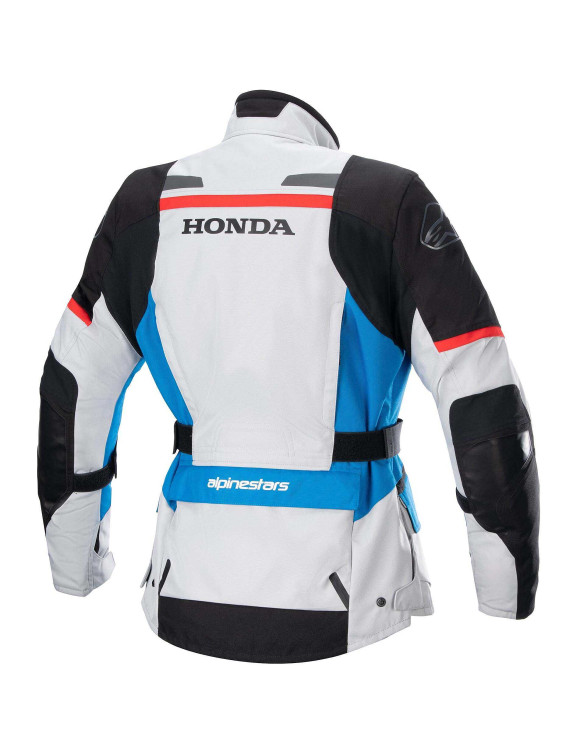 Blouson moto femme Alpinestars Stella Honda Andes V3 Drystar® - Gris Glace/Bleu/Rouge Vif - 2