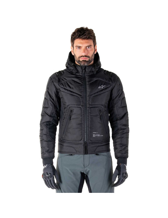 Chaqueta de moto impermeable Alpinestars Mohobbs - Negro/Naranja fluo 3200925156 - 3