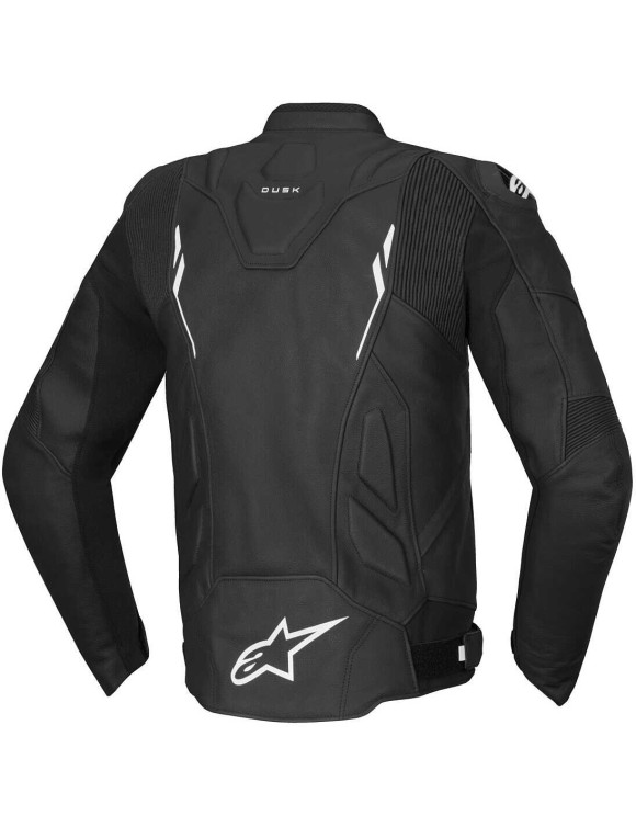 Giacca Moto Alpinestars In Pelle Dusk - Nero/Bianco 310042512 - 2 Giacca Moto Alpinestars In Pelle Dusk - Nero/Bianco 310042512 - 2