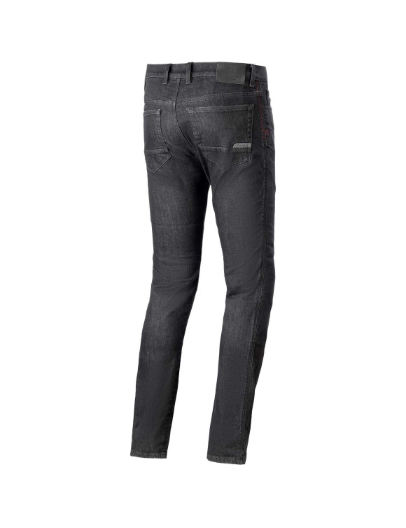 Pantalon de moto Alpinestars Cerium Denim Tech - Noir délavé 3329723117 - 2