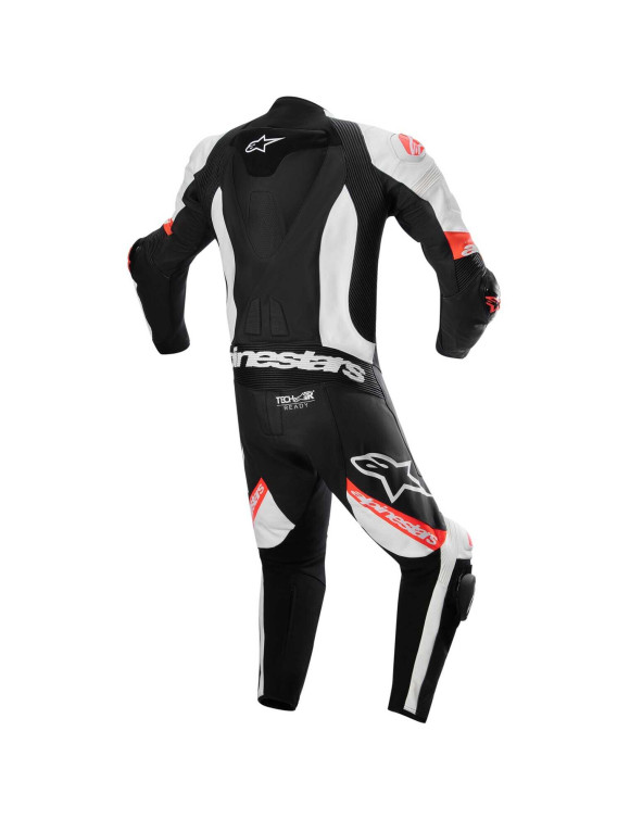Alpinestars Missile V2 Ward Leather Motorcycle Suit - 1 Piece - Black/Fluo Red/White 31518241231 - 2