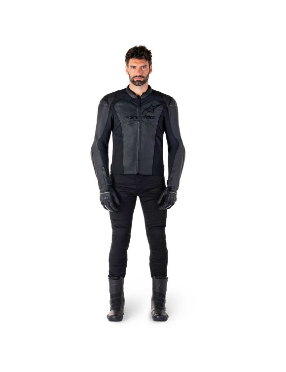 Chaqueta de moto de cuero Alpinestars Faster V3 - Negro/Negro 31035251100 - 7 Chaqueta de moto de cuero Alpinestars Faster V3 - Negro/Negro 31035251100 - 7