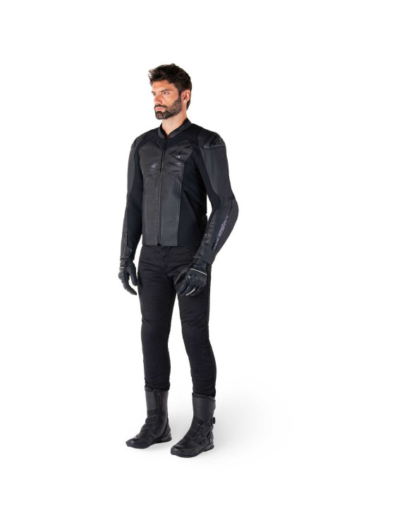 Chaqueta de moto de cuero Alpinestars Faster V3 - Negro/Negro 31035251100 - 8 Chaqueta de moto de cuero Alpinestars Faster V3 - Negro/Negro 31035251100 - 8