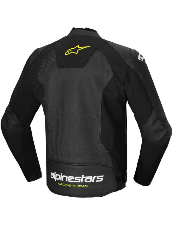 Giacca Moto Alpinestars In Pelle Faster V3 Airflow - Nero/Bianco/Giallo fluo 3103625125 - 2 Giacca Moto Alpinestars In Pelle Faster V3 Airflow - Nero/Bianco/Giallo fluo 3103625125 - 2