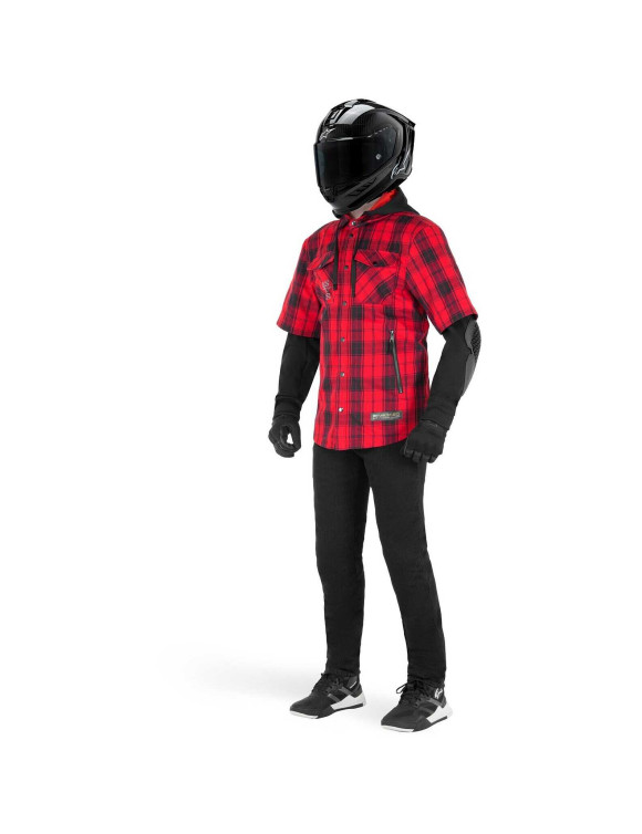 Camicia Alpinestars Mo.St.Eq Tartan - Rosso fiamma/Nero 43004243136 - 4