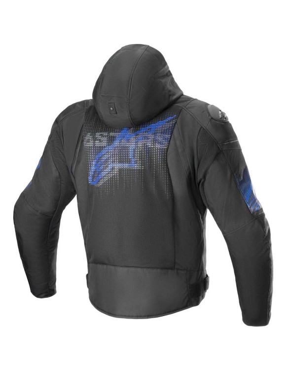Alpinestars Veste de moto imperméable Zaca Air Venom - Noir/Bleu électrique 3303224173 - 2