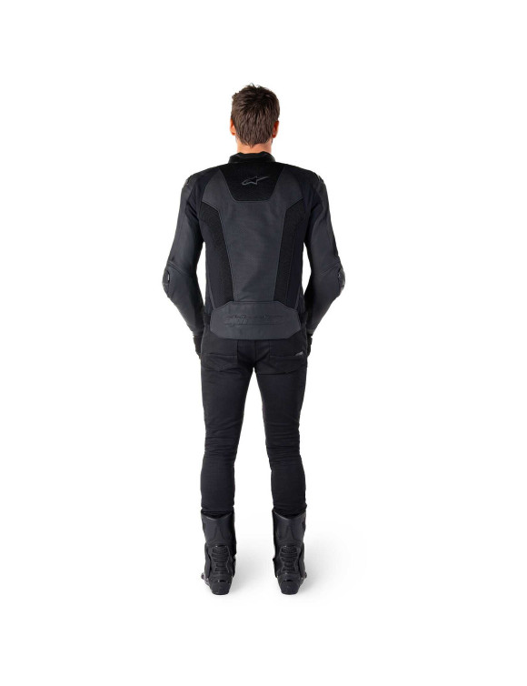 Alpinestars Missile V3 Airflow Leder-Motorradjacke – Schwarz/Schwarz 31002251100 - 7
