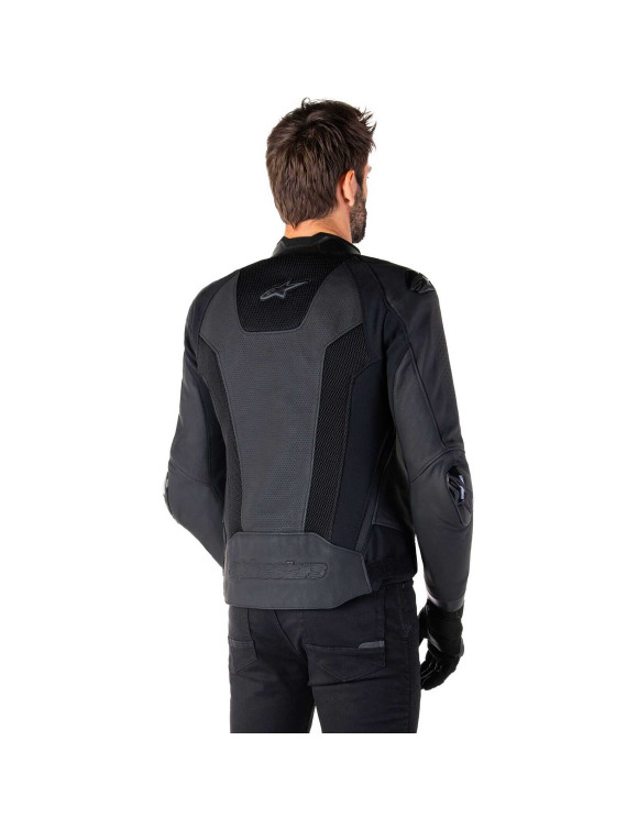 Alpinestars Missile V3 Airflow Leather Motorcycle Jacket - Black/Black 31002251100 - 10
