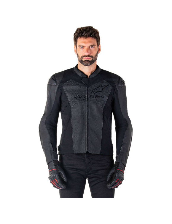 Giacca Moto Alpinestars In Pelle Faster V3 Airflow - Nero/Nero 31036251100 - 3 Giacca Moto Alpinestars In Pelle Faster V3 Airflow - Nero/Nero 31036251100 - 3