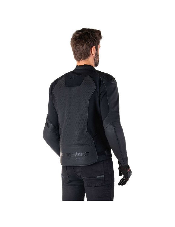 Alpinestars Faster V3 Airflow Leather Motorcycle Jacket - Black/Black 31036251100 - 6 Alpinestars Faster V3 Airflow Leather Motorcycle Jacket - Black/Black 31036251100 - 6
