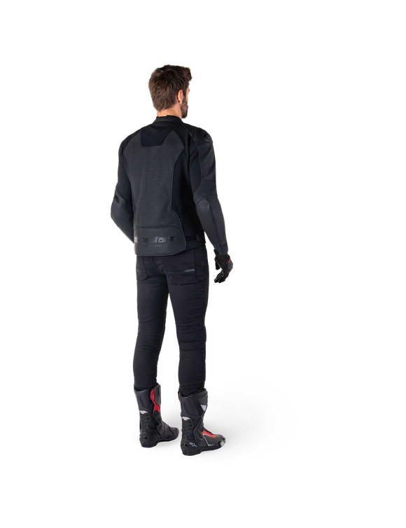 Alpinestars Faster V3 Airflow Leather Motorcycle Jacket - Black/Black 31036251100 - 10 Alpinestars Faster V3 Airflow Leather Motorcycle Jacket - Black/Black 31036251100 - 10