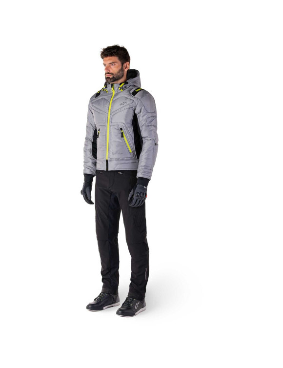 Giacca Moto Alpinestars Impermeabile Mohobbs - Grigio lunare/Verde limone 32009259143 - 10 Giacca Moto Alpinestars Impermeabile Mohobbs - Grigio lunare/Verde limone 32009259143 - 10