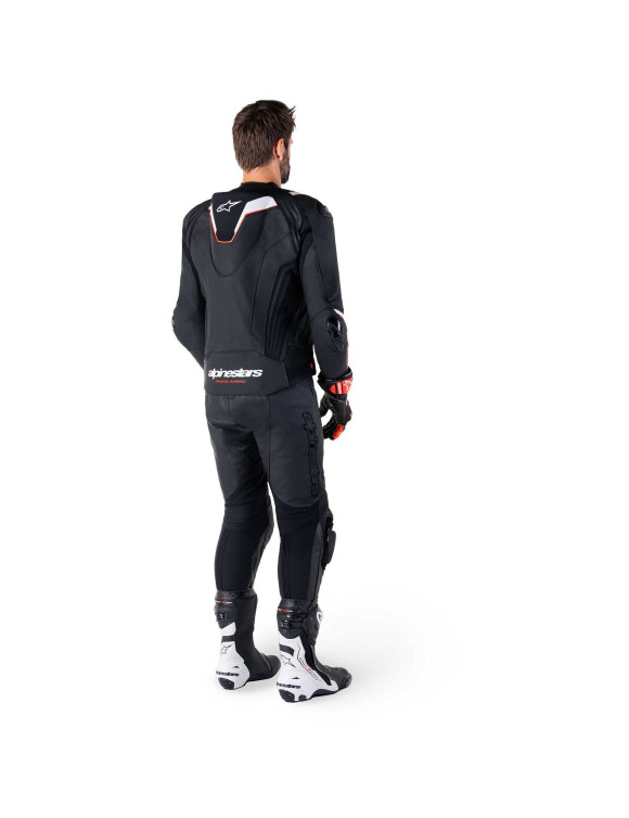 Alpinestars Missile V3 Ignition Leather Motorcycle Jacket - Black/White 310032512 - 12 Alpinestars Missile V3 Ignition Leather Motorcycle Jacket - Black/White 310032512 - 12