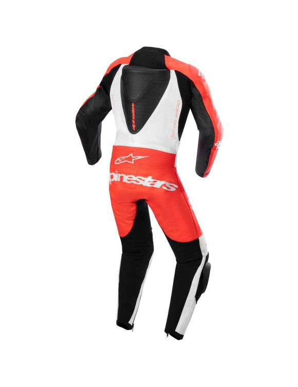 Mono de moto de cuero Alpinestars GP Plus V2 para niño - 1 pieza - Rojo fluo/Blanco/Negro 31406243022 - 2