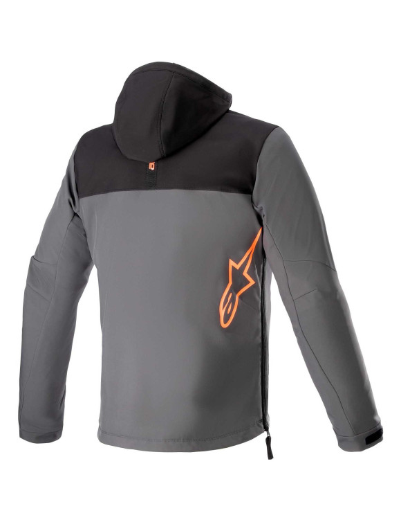 Felpa Con Cappuccio Alpinestars Sherpa - Nero/Catrame/Grigio/Rosso fluo 42081231134 - 2