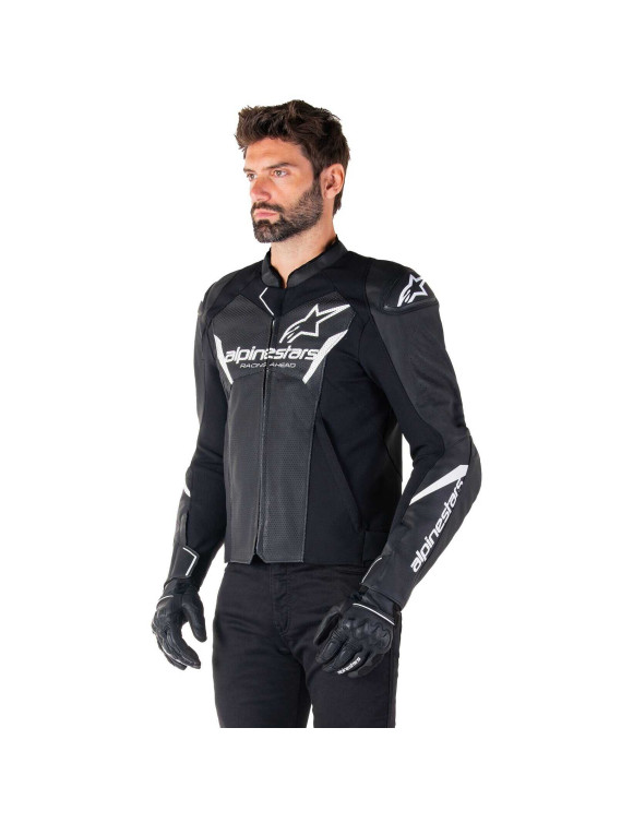 Alpinestars Faster V3 Airflow Leder-Motorradjacke – Schwarz/Weiß/Fluo Gelb 310362512 - 4 Alpinestars Faster V3 Airflow Leder-Motorradjacke – Schwarz/Weiß/Fluo Gelb 310362512 - 4