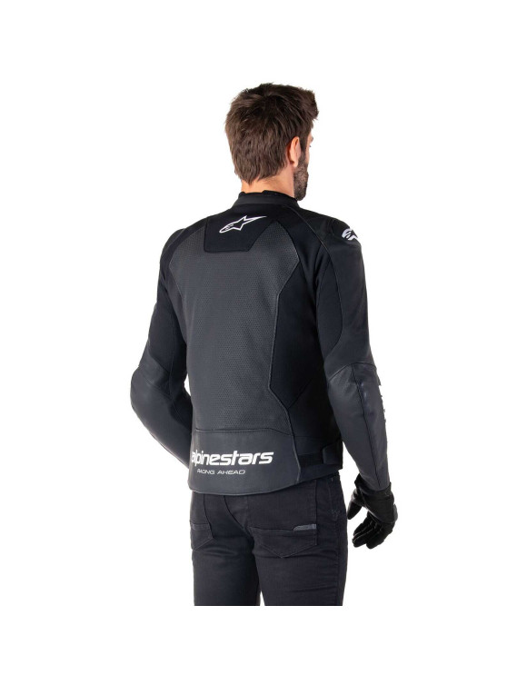 Veste de moto en cuir Alpinestars Faster V3 Airflow - Noir/Blanc/Jaune Fluo 310362512 - 6 Veste de moto en cuir Alpinestars Faster V3 Airflow - Noir/Blanc/Jaune Fluo 310362512 - 6
