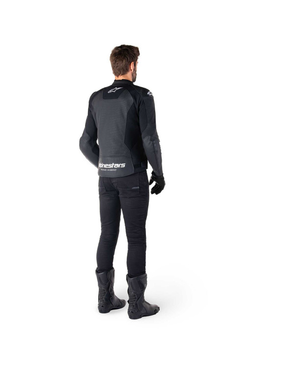 Veste de moto en cuir Alpinestars Faster V3 Airflow - Noir/Blanc/Jaune Fluo 310362512 - 10 Veste de moto en cuir Alpinestars Faster V3 Airflow - Noir/Blanc/Jaune Fluo 310362512 - 10