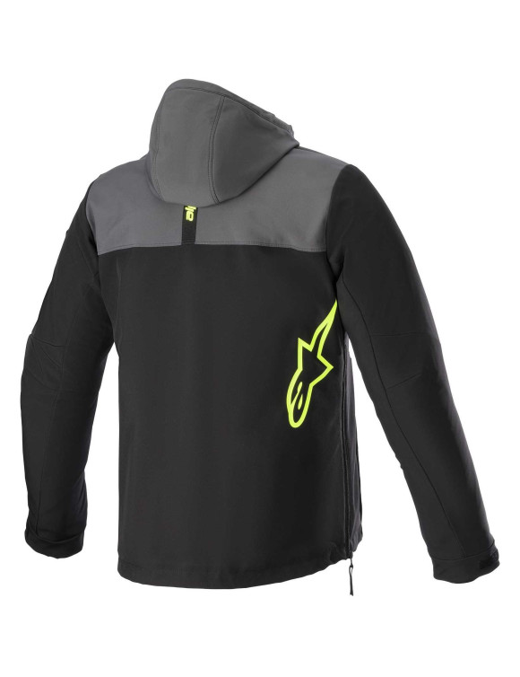Felpa Con Cappuccio Alpinestars Sherpa - Grigio catrame/Nero/Giallo fluo 42081239151 - 2 Felpa Con Cappuccio Alpinestars Sherpa - Grigio catrame/Nero/Giallo fluo 42081239151 - 2