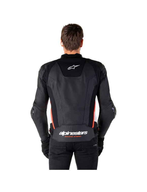 Veste de moto en cuir Alpinestars Missile V3 - Noir/Blanc/Rouge Fluo 31001251231 - 5