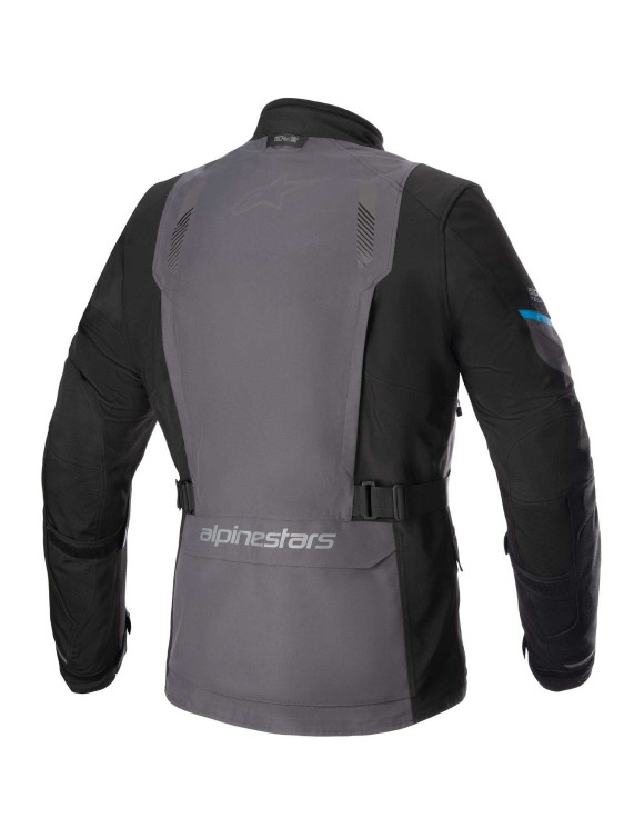 Veste de moto Alpinestars Monteira Drystar® XF - Gris goudron/Noir/Bleu méthyle 32051239617 - 2 Veste de moto Alpinestars Monteira Drystar® XF - Gris goudron/Noir/Bleu méthyle 32051239617 - 2