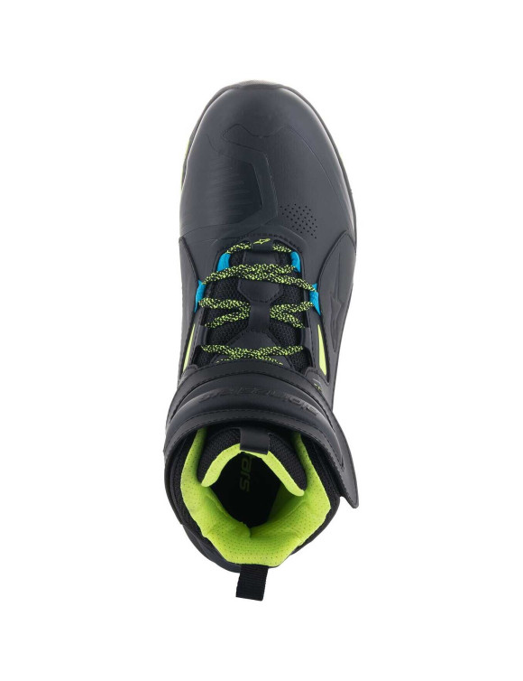 Alpinestars Speedstreet Motorcycle Shoes - Black/Lime/Ocean Blue 26503251488 - 4