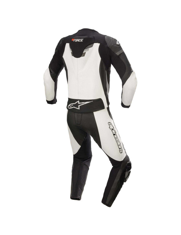 Tuta Moto Alpinestars In Pelle GP Force Chaser - 2 Pezzi - Nero/Bianco 316032112 - 2 Tuta Moto Alpinestars In Pelle GP Force Chaser - 2 Pezzi - Nero/Bianco 316032112 - 2
