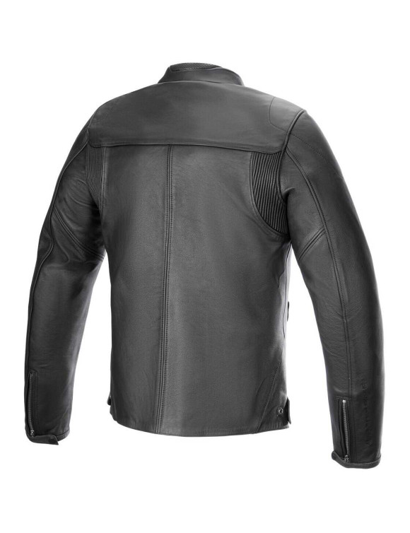 Giacca Moto Alpinestars In Pelle Blacktrack - Nero/Nero 31038241100 - 2