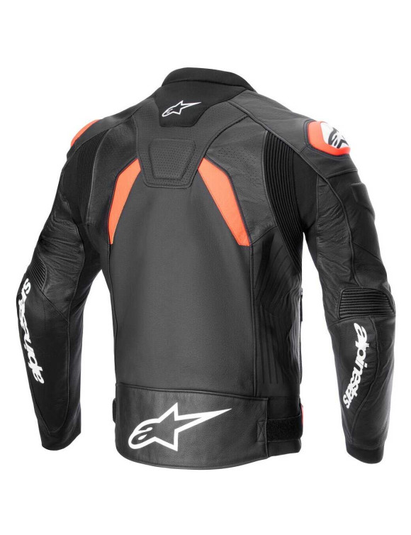 Giacca Moto Alpinestars In Pelle Airflow GP Plus R V4 - Nero/Rosso fluo/Bianco 31006241321 - 2
