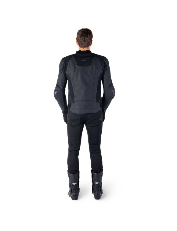 Chaqueta de moto de cuero Alpinestars Missile V3 - Negro/Negro 31001251100 - 9