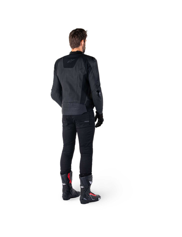 Giacca Moto Alpinestars In Pelle Missile V3 - Nero/Nero 31001251100 - 10 Giacca Moto Alpinestars In Pelle Missile V3 - Nero/Nero 31001251100 - 10