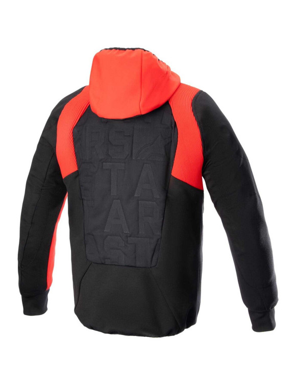 Alpinestars Hybrid Motorcycle Jacket With Alpinestars Mo.St.Eq Hood - Black/Fire Red 4201824146 - 2 Alpinestars Hybrid Motorcycle Jacket With Alpinestars Mo.St.Eq Hood - Black/Fire Red 4201824146 - 2
