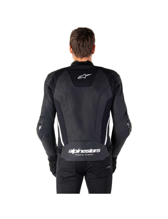 Veste de moto en cuir Alpinestars Missile V3 - Noir/Blanc 310012512 - 5