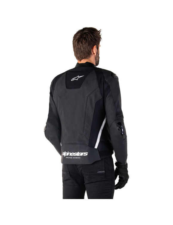 Veste de moto en cuir Alpinestars Missile V3 - Noir/Blanc 310012512 - 6