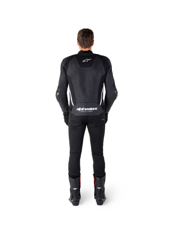 Alpinestars Missile V3 Leather Motorcycle Jacket - Black/White 310012512 - 9