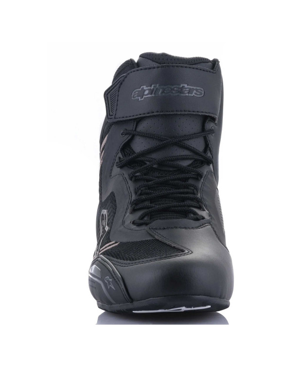 Chaussures de moto Alpinestars Faster-3 Rideknit® - Noir/Gris foncé 2510319111 - 2