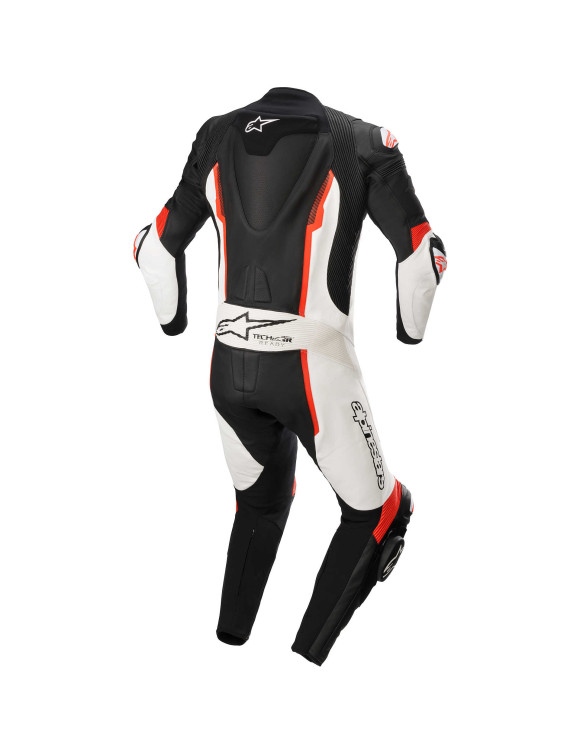 Traje de moto de cuero Alpinestars Missile V2 - 1 pieza - Negro/Blanco/Rojo fluo 31501221231 - 2